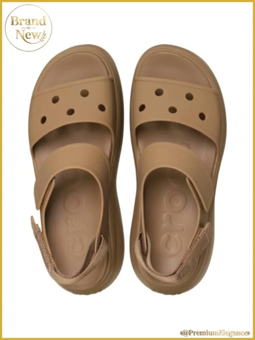 Crocs Soho Y Strap Platform Sandals EVA Hook-and-Loop Slide